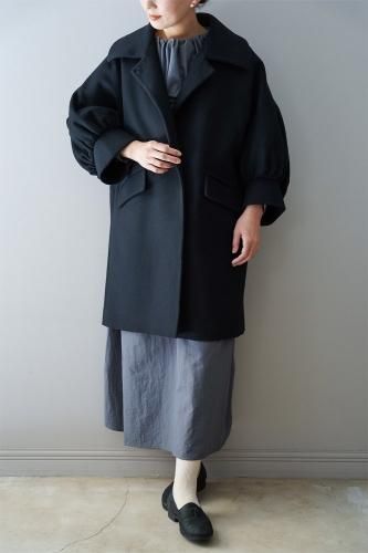 salesi-hirai Balloon sleeve coat(Black)-20%OFF