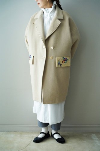 【sale】muuc Wild rose embroidery coat（Beige）-15%OFF