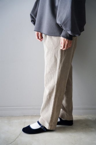 【sale】UNIVERSAL TISSU Cotton corduroy pants（Greige）-20%OFF