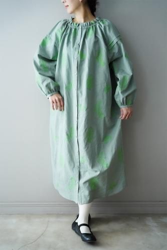 LILOU+LILY 2WAY raglan gathered dressGray