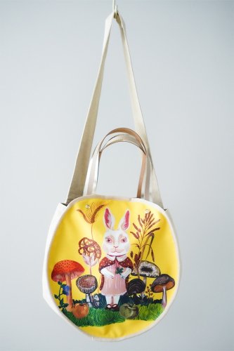 Nathalie Lete × mYmI Lapin oval 2way tote（Yellow）