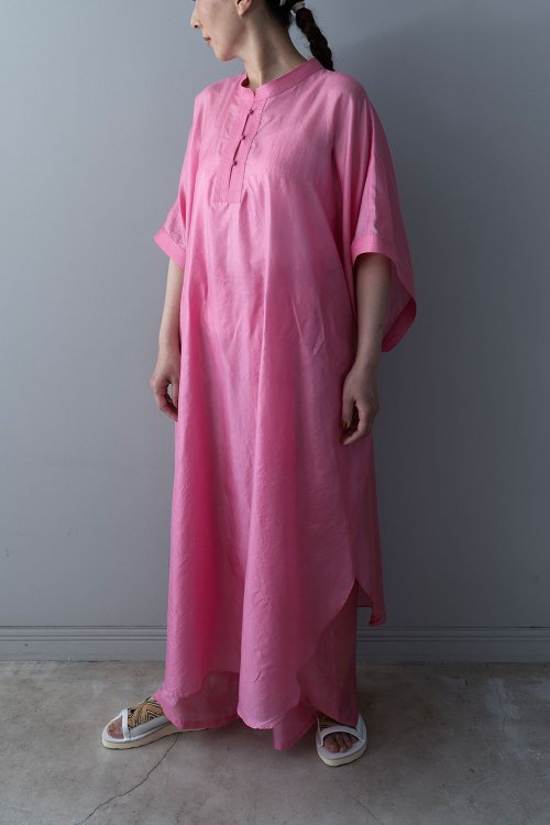 WONDER FULL LIFE＋LIGHT YEARS “COUNTERPOINT” Silk Dress（ pink ）