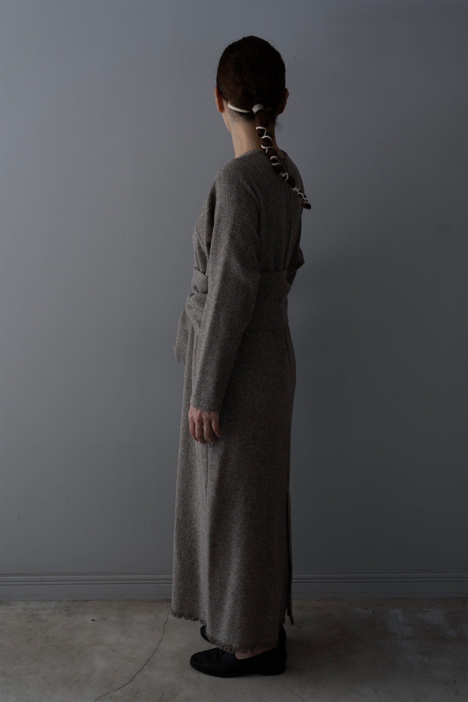 極上イタリア製 【未使用】ARCHI(アーキ)WOOL TWILL DRESS(ワンピース