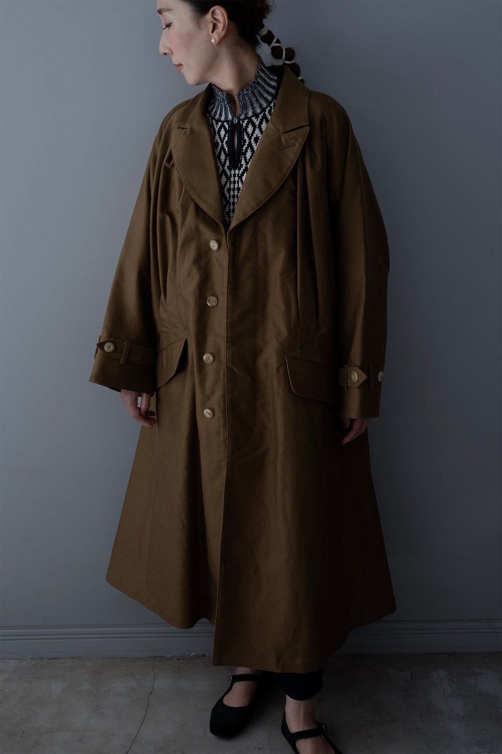 ASEEDONCLOUD Shepherd Coat（ Khaki ）M size