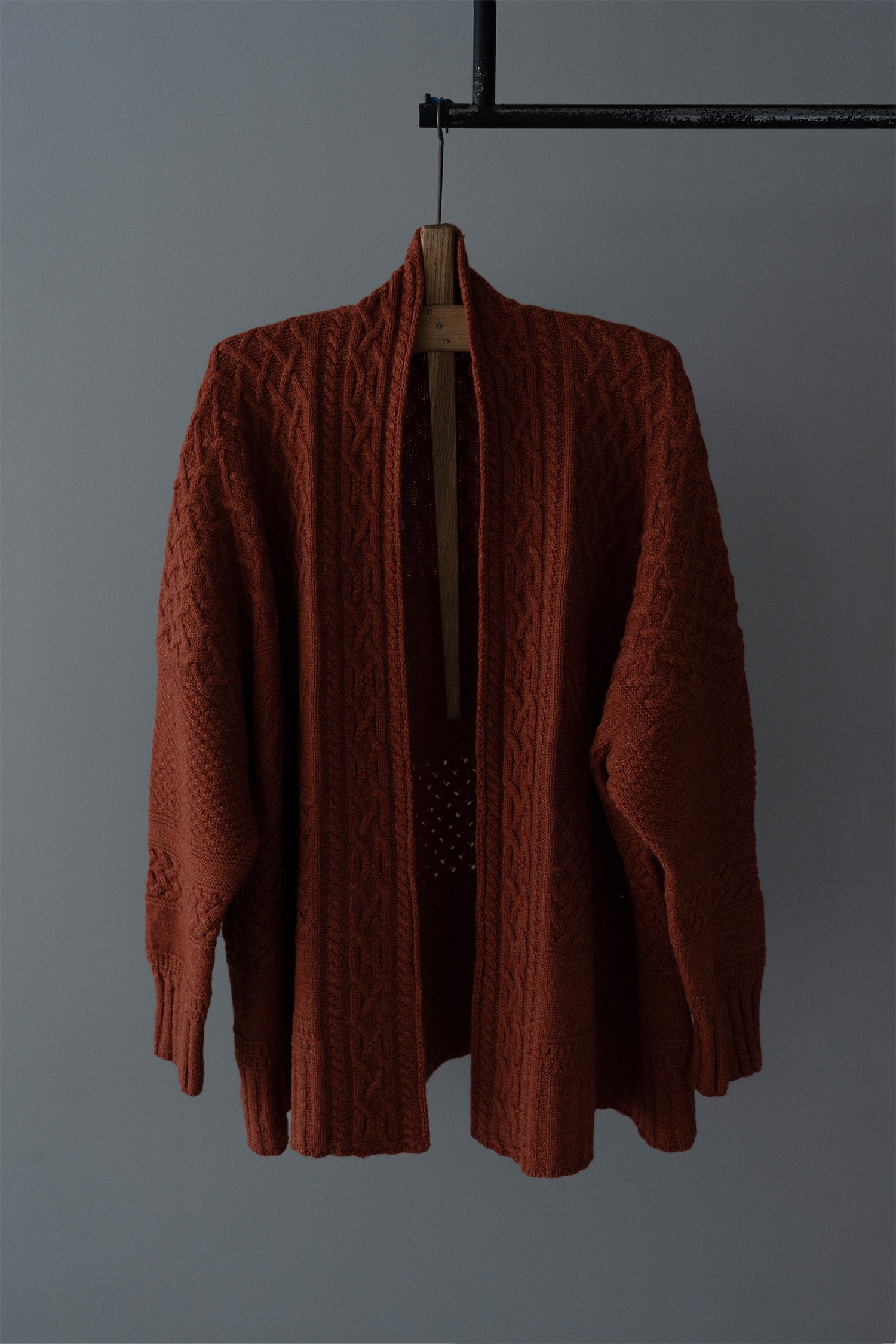 ASEEDONCLOUD Cable Big Cardigan（ Red ）
