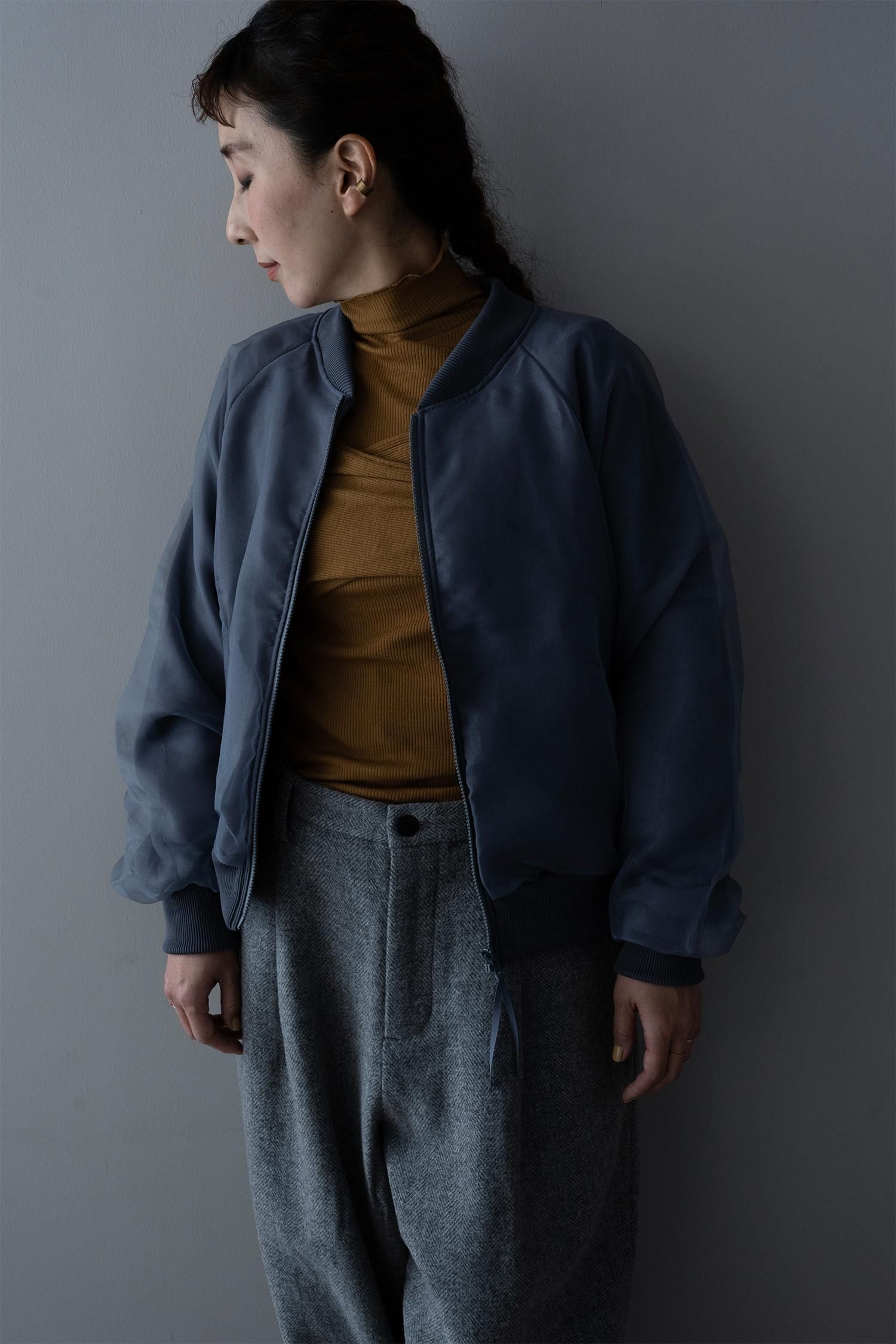 si-hirai Wool Organdy Blouson ( Gray )