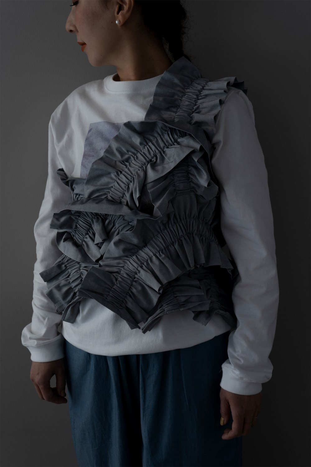 HOUGA Club Frill Vest（ Gray ）