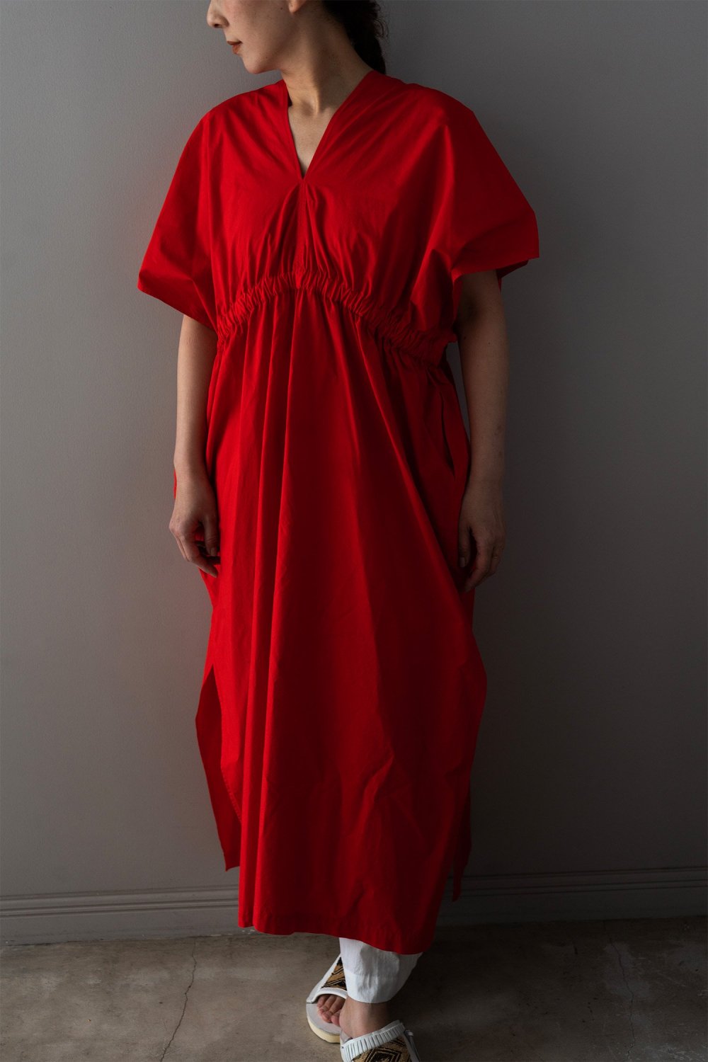 WONDER FULL LIFE  Limited Color Neo Kaftan Dress Red size-M