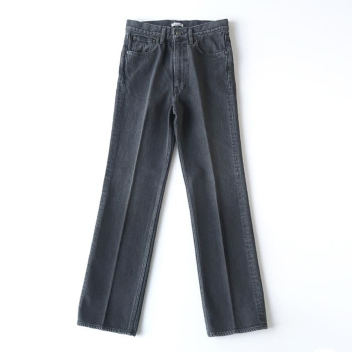 washed hard twist denim 5p pants