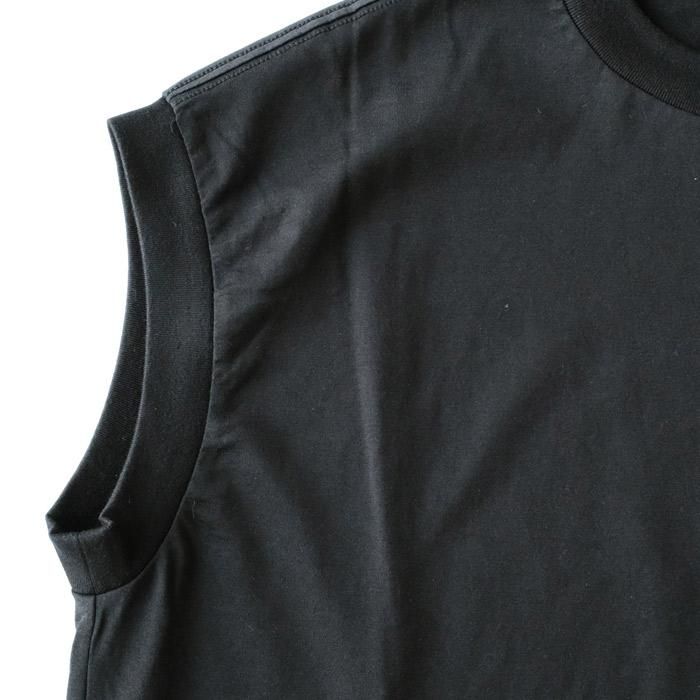 コットンクルーネック刺繍ノースリーブTシャツ - Licavou shopping