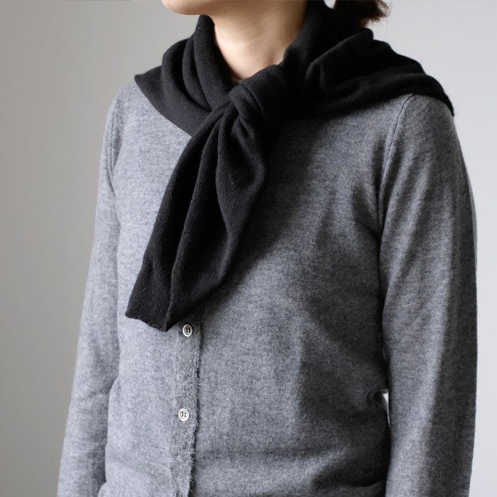 evam eva/ linen cashmere square stole - 小物