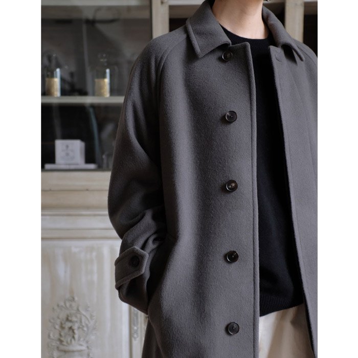 CASHMERE WOOL MOSSER SOUTIEN COLLAR COAT - Licavou shopping