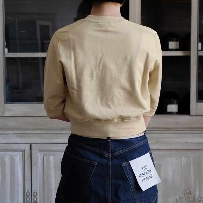 ELASTIC HIGH GAUGE SWEAT HALF SLEEVE P/O - Licavou shopping