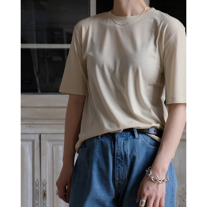 EXTRA FINE WOOL JERSEY TEE - Licavou shopping