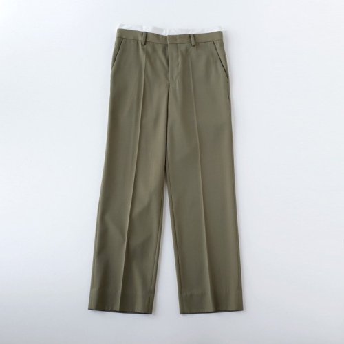 LIGHT MAX GABA CHAMBRAY WASTE INTERLINING TROUSERS
