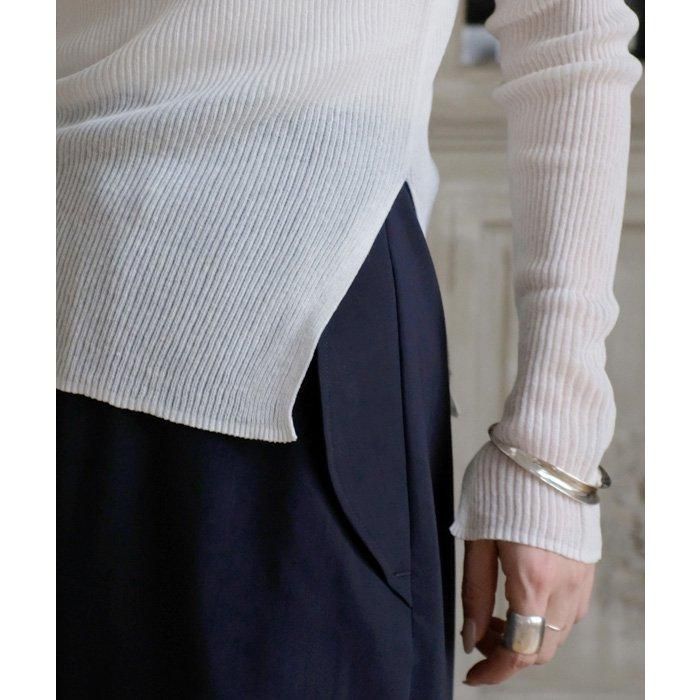 COTTON LINEN POLYESTER SHEER KNIT - Licavou shopping