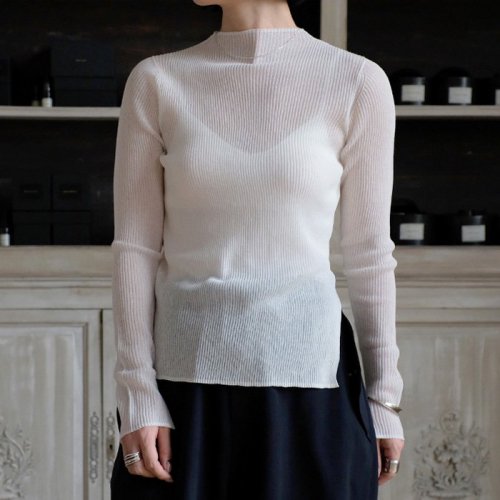 COTTON LINEN POLYESTER SHEER KNIT