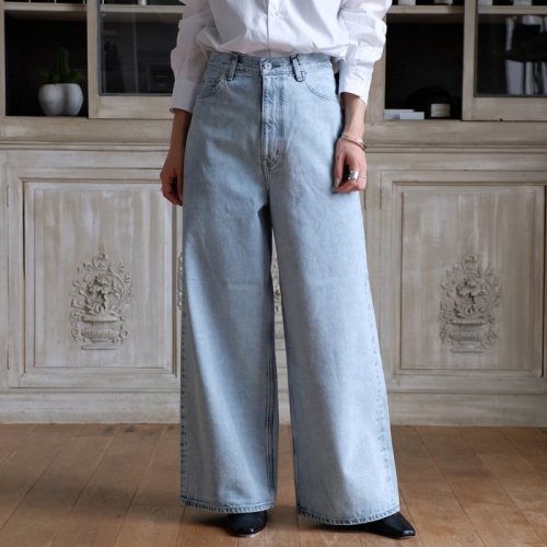 13.5oz DENIM HIGH WAIST WIDE FADE