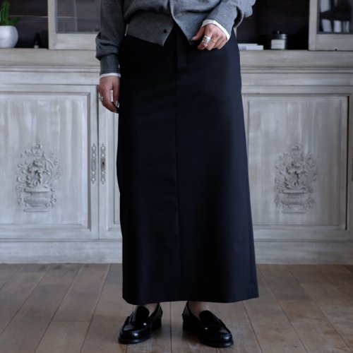 TECHNO WOOL TWILL I-LINE SKIRT