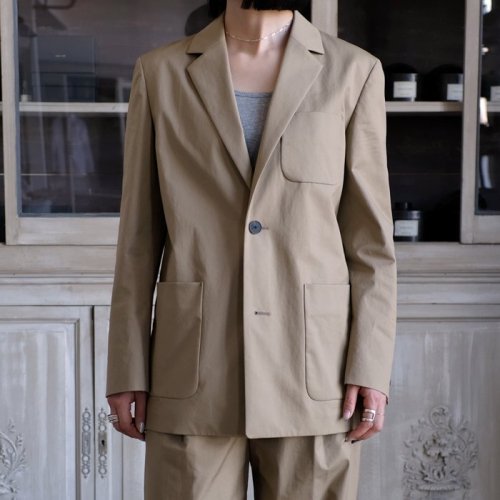 ORGANIC COTTON TWILL TAILORED JACKET