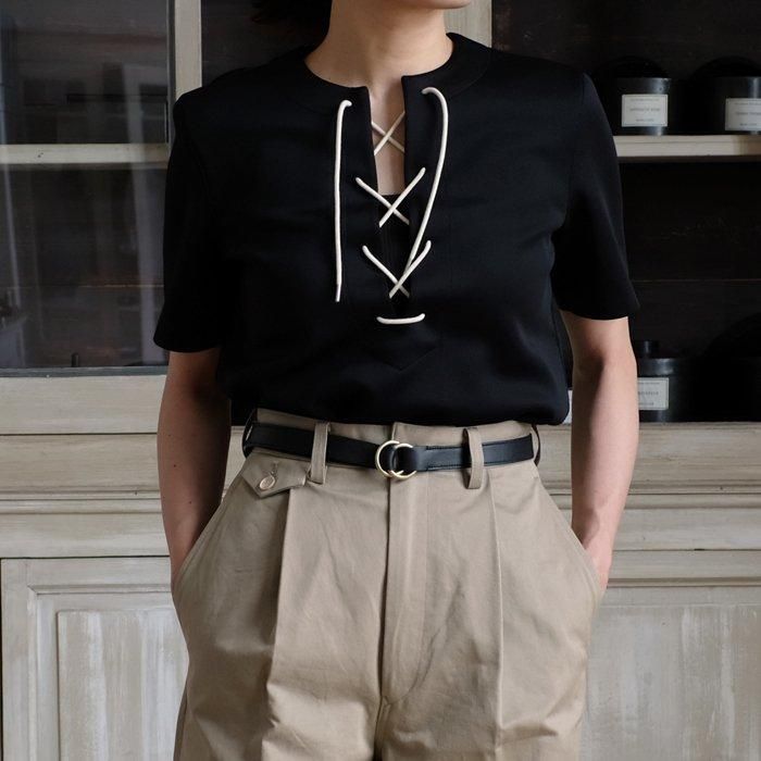 ◇AURALEE（オーラリー）WETSUIT JERSEY LACE UP TEE