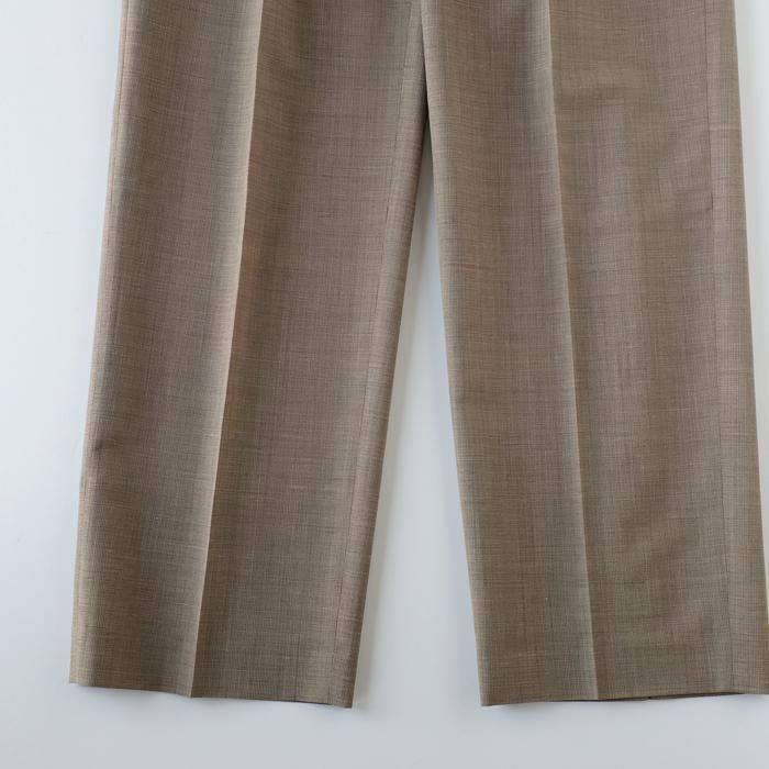 TROPICAL WOOL KID MOHAIR ONE-TUCK SLACKS - Licavou shopping TROPICAL WOOL KID MOHAIR ONE-TUCK SLACKS - Licavou shopping