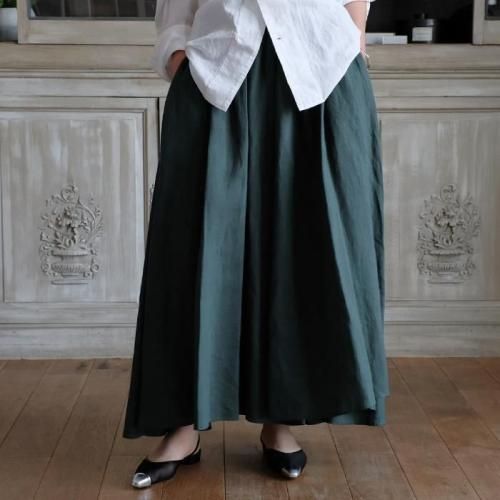 NATURAL DYED LINEN LAWN | GATHERD SKIRT