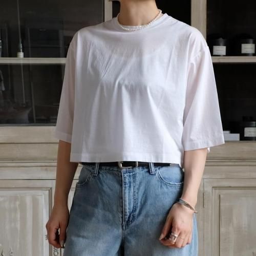 COTTON SHEER JERSEY SHORT SLEEVE PULL OVER