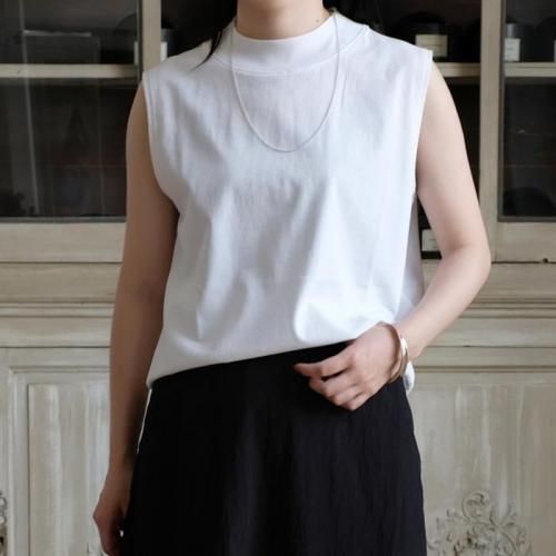 COTTON MOCKNECK SLEEVELESS