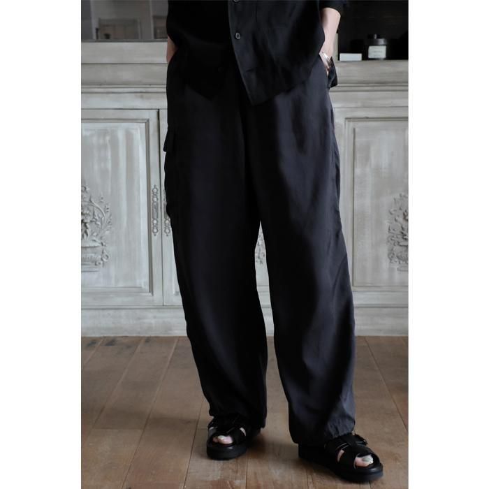 CUPRA TWILL GARMANT DYE EASY CARGO TROUSERS - Licavou shopping