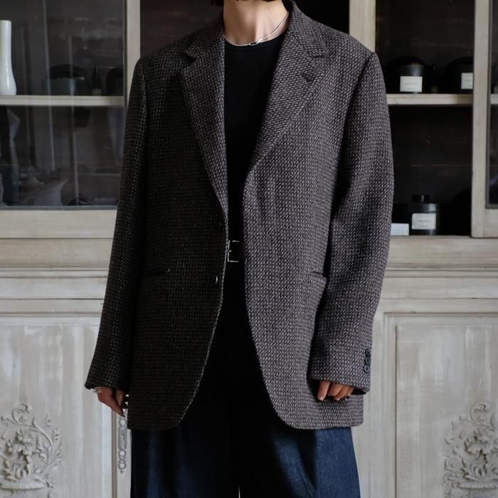 ALPACA WOOL SILK TWEED OVER JACKET - Licavou shopping