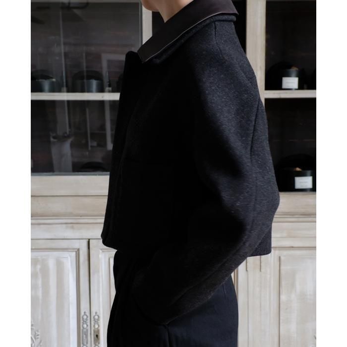 SHETLAND WOOL DOUBLE CLOTH BLOUSON