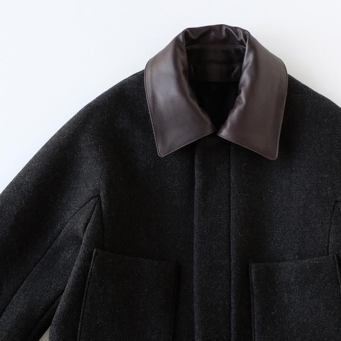 SHETLAND WOOL DOUBLE CLOTH BLOUSON