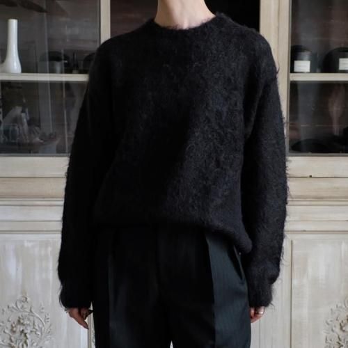 BRUSHED SUPER KID MOHAIR KNIT P/O
