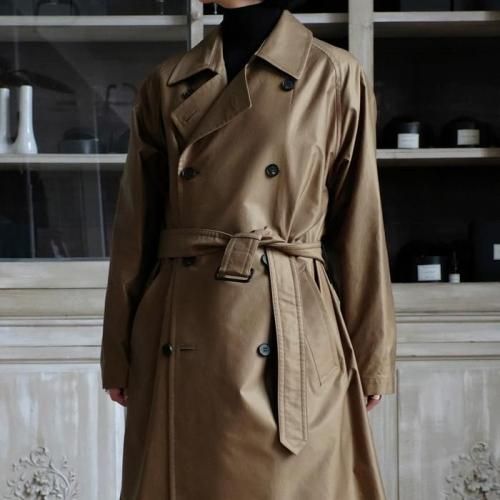 TECHNICAL COTTON OVER SIZING UNLINED TRENCH COAT