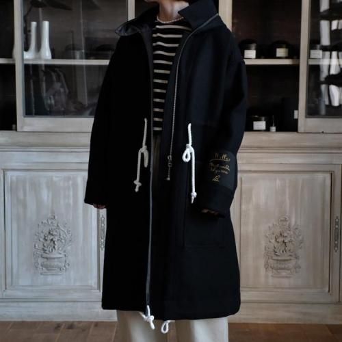 HOODED COAT WOOL