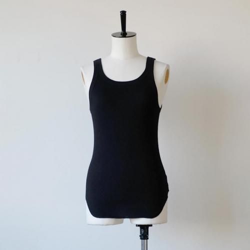 ORGANIC COTTON LOOP-WHEELED RIB TANK TOP