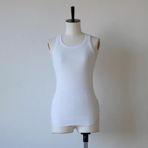 ORGANIC COTTON LOOP-WHEELED RIB TANK TOP