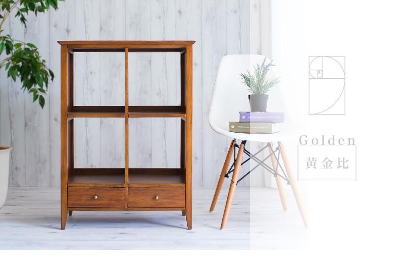マホガニー黄金比家具シリーズ 本棚 黄金比家具 マホガニー 天然木