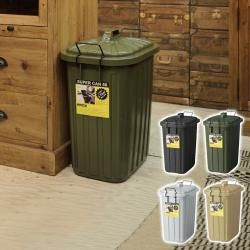 ペールカン60L 日本製 容量 衝撃 強い 復元 ポリエチレン 丈夫 ゴミ箱 屋外 サイド ストッパー ロック 子供 ペット いたずら防止 フタ