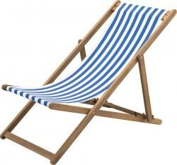 デッキチェア ブルー イス 椅子 キャンパス生地 天然木 ストライプ 爽やか 持ち運び リクライニング 3段階 キャンプ アウトドア リゾート 折り畳み