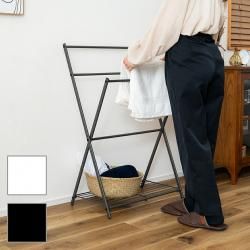 フォールディングハンガー コンパクト 折りたたみ スペース 隙間 収納 段違い 風通し 嬉しい タオルハンガー タオル掛け バスタオル掛け 物干し 軽量