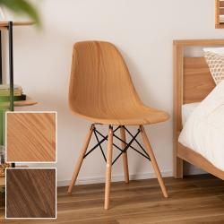 チェア ダイニングチェア シンプル 木目 プリント 仕上げ 温かい 椅子 パーソナルチェア いす イス おしゃれ かわいい リビング
