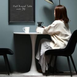 ϡե饦ɥơ֥롡70cmڥۥ磻ȡ W700D700H730mm 塼åץҡơ֥ Tulip Coffee Table