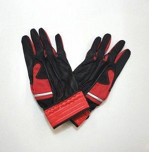 ミズノ 限定バッティンググラブ レッド×ブラック×シルバー
