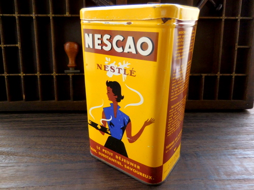 NESCAOココアTIN缶/フランスアンティーク雑貨
