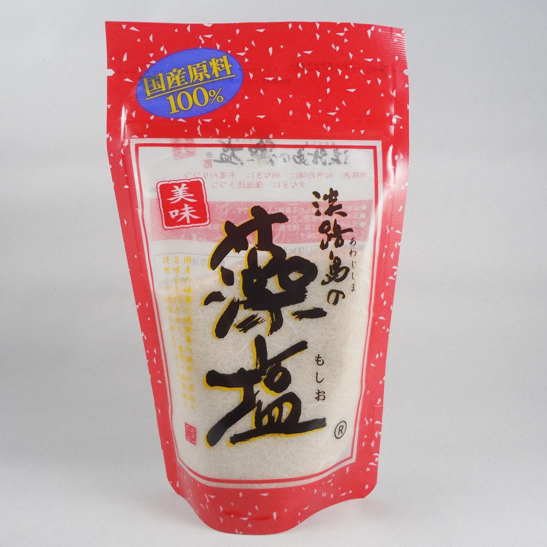 淡路島の藻塩（茶）100ｇ　スタンドパック　【赤色パッケージ】
