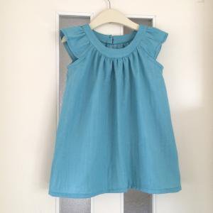 子供服型紙　　 KP-160　丸ヨークのチュニックワンピース　★キッズ　子供服、婦人服の型紙パターン｜型紙販売のCandy Floss