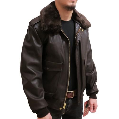 Schott A-2 184SM フライト BOMBER JACKET約615cm身幅 - レザージャケット