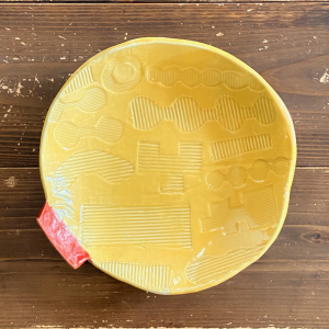 [PoMA]<br>-ちょきちょきシリーズ  丸大皿-yellow 22cm
